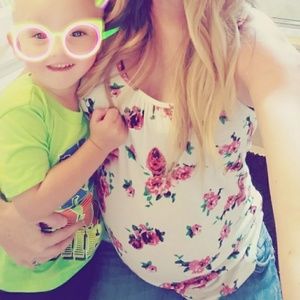 Floral maternity tank top